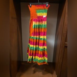 Ghanian Red , Green , and Yellow tube dress in size medium